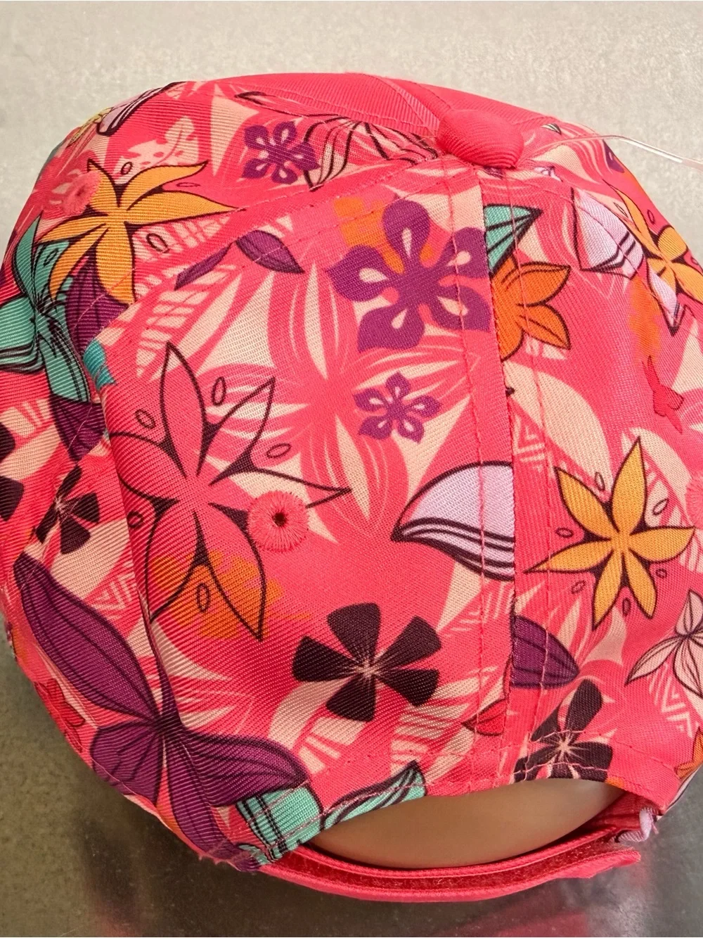 Disney Pink Moana Print Straw-Brim Hat